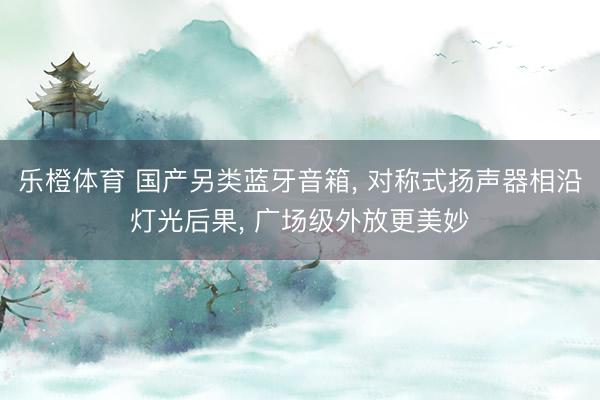 乐橙体育 国产另类蓝牙音箱, 对称式扬声器相沿灯光后果, 广场级外放更美妙