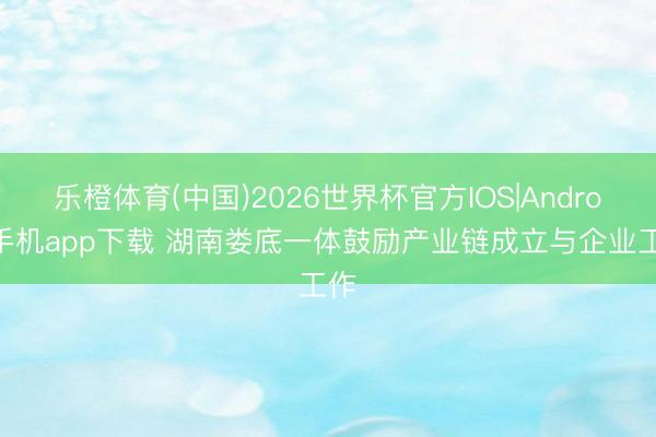 乐橙体育(中国)2026世界杯官方IOS|Android手机app下载 湖南娄底一体鼓励产业链成立与企业工作